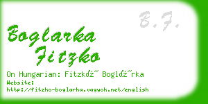 boglarka fitzko business card